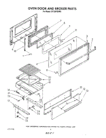 05 - Oven Door And Broiler parts for Whirlpool Range SF330PERW5 from AppliancePartsPros.com