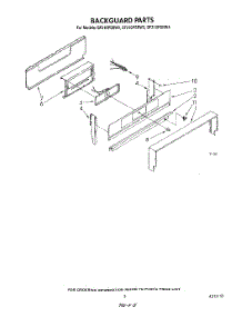 04 - Backguard parts for Whirlpool Range SF310PSRW4 from AppliancePartsPros.com