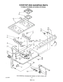 06 - Cooktop And Manifold , Literature And Optional parts for Whirlpool Range SF310PSRW4 from AppliancePartsPros.com