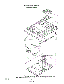 04 - Cook Top parts for Whirlpool Range SE960PEPW2 from AppliancePartsPros.com