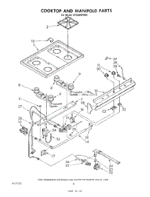 06 - Cooktop And Manifold, Lit / Optional parts for Whirlpool Range SF302BERW0 from AppliancePartsPros.com