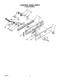 06 - Control Panel parts for Whirlpool Oven SB130PER3 from AppliancePartsPros.com