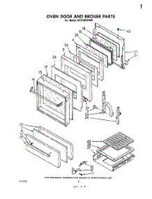 05 - Oven Door And Broiler parts for Whirlpool Range SF310PEPW0 from AppliancePartsPros.com