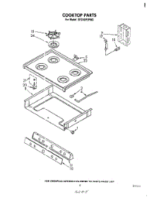 06 - Cooktop parts for Whirlpool Range SF310PEPW0 from AppliancePartsPros.com
