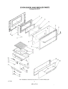 05 - Oven Door And Broiler parts for Whirlpool Range SS313PSTT1 from AppliancePartsPros.com