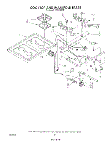06 - Cook Top And Manifold parts for Whirlpool Range SS313PSTT1 from AppliancePartsPros.com