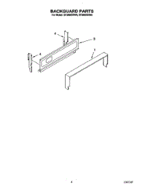 03 - Backguard parts for Whirlpool Range SF3000SRW6 from AppliancePartsPros.com