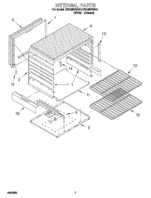 05 - Internal parts for Whirlpool Range SF305BEWW0 from AppliancePartsPros.com