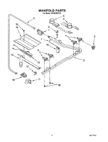 03 - Manifold parts for Whirlpool Range SF302BEYQ1 from AppliancePartsPros.com