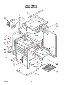 05 - Oven parts for Whirlpool Range SF302BEYQ1 from AppliancePartsPros.com