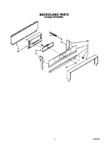 04 - Backguard parts for Whirlpool Range SF3300ERW6 from AppliancePartsPros.com
