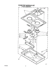 08 - Cooktop Module parts for Whirlpool Cooktop SC8900EXW0 from AppliancePartsPros.com