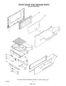 04 - Oven Door And Broiler parts for Whirlpool Range SF3001SRW5 from AppliancePartsPros.com