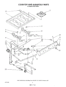 05 - Cook Top And Manifold , Literature parts for Whirlpool Range SF3001SRW5 from AppliancePartsPros.com
