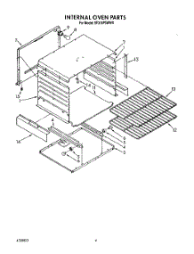 03 - Internal parts for Whirlpool Range SF314PSWW0 from AppliancePartsPros.com