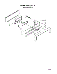 04 - Back Guard parts for Whirlpool Range SF314PSWW0 from AppliancePartsPros.com