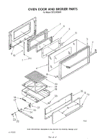 05 - Oven Door And Broiler parts for Whirlpool Range SF331PSRW1 from AppliancePartsPros.com