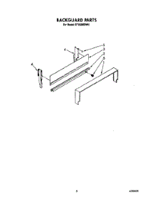 04 - Backguard parts for Whirlpool Range SF302BERW6 from AppliancePartsPros.com