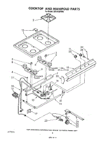 05 - Cook Top And Manifold , Literature parts for Whirlpool Range SF0140SRW0 from AppliancePartsPros.com