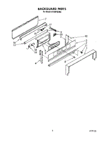 04 - Backguard parts for Whirlpool Range SF336PESW0 from AppliancePartsPros.com