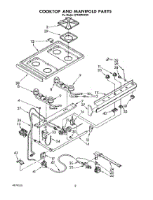 06 - Cooktop And Manifold, Lit / Optional parts for Whirlpool Range SF336PESW0 from AppliancePartsPros.com