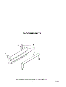 04 - Backguard parts for Whirlpool Range SF0100SRW2 from AppliancePartsPros.com
