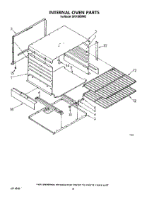 06 - Internal Oven parts for Whirlpool Range SF0100SRW2 from AppliancePartsPros.com