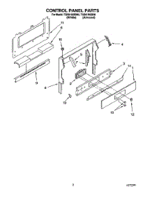 02 - Control Panel parts for Whirlpool Range TGR61W2BN0 from AppliancePartsPros.com