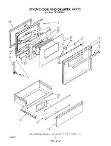 06 - Oven Door And Drawer parts for Whirlpool Range SF396PEPW7 from AppliancePartsPros.com