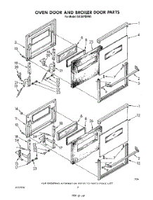 06 - Oven Door And Broiler Door , Literature parts for Whirlpool Oven SB130PERW0 from AppliancePartsPros.com