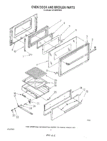 05 - Oven Door And Broiler parts for Whirlpool Range SF310PERW0 from AppliancePartsPros.com