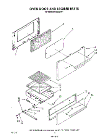 04 - Oven Door And Broiler parts for Whirlpool Range SF302EERW4 from AppliancePartsPros.com