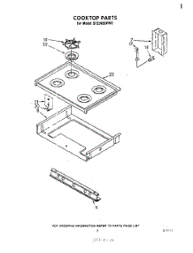06 - Cooktop parts for Whirlpool Range SF334BSPW0 from AppliancePartsPros.com