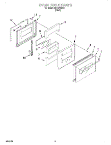 04 - Oven Door parts for Whirlpool Oven SB100PEDB4 from AppliancePartsPros.com