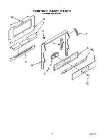 05 - Control Panel parts for Whirlpool Range SF330PEYW0 from AppliancePartsPros.com
