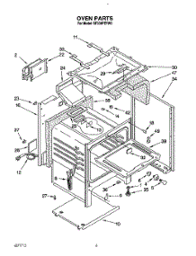 06 - Oven parts for Whirlpool Range SF330PEYW0 from AppliancePartsPros.com