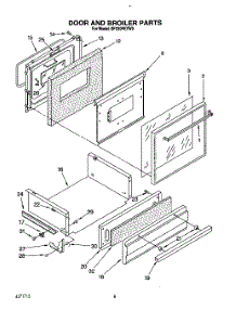 08 - Door And Broiler parts for Whirlpool Range SF330PEYW0 from AppliancePartsPros.com