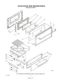 05 - Oven Door And Broiler parts for Whirlpool Range SS313PETT1 from AppliancePartsPros.com