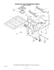 06 - Cooktop And Manifold parts for Whirlpool Range SS313PETT1 from AppliancePartsPros.com