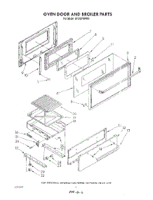 05 - Oven Door And Broiler parts for Whirlpool Range SF310PERW5 from AppliancePartsPros.com