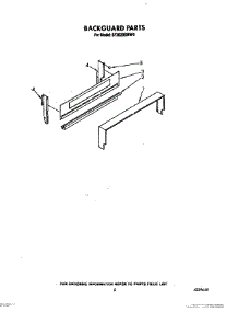 04 - Backguard parts for Whirlpool Range SF302BSWW0 from AppliancePartsPros.com