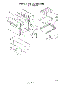 04 - Door And Drawer parts for Whirlpool Range SF0105SPW0 from AppliancePartsPros.com