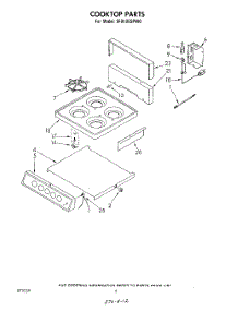 05 - Cooktop parts for Whirlpool Range SF0105SPW0 from AppliancePartsPros.com