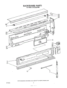 05 - Backguard parts for Whirlpool Range SF335ESPW0 from AppliancePartsPros.com