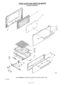 04 - Oven Door And Broiler parts for Whirlpool Range SF302ESRW0 from AppliancePartsPros.com
