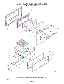 06 - Oven Door And Broiler parts for Whirlpool Range SF5340ERW6 from AppliancePartsPros.com