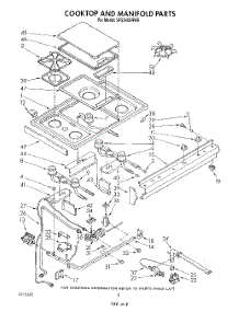 07 - Cooktop And Manifold , Lit / Optional parts for Whirlpool Range SF5340ERW6 from AppliancePartsPros.com