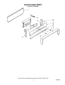 05 - Backguard parts for Whirlpool Range SF5100SRW3 from AppliancePartsPros.com