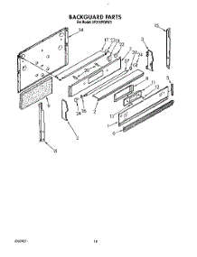 07 - Backguard, Lit / Optional parts for Whirlpool Range SF376PEWW3 from AppliancePartsPros.com