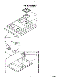 08 - Cooktop parts for Whirlpool Range SF376PEWW3 from AppliancePartsPros.com